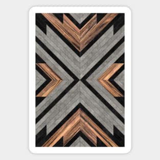 Urban Tribal Pattern No.2 - Concrete and Wood Magnet